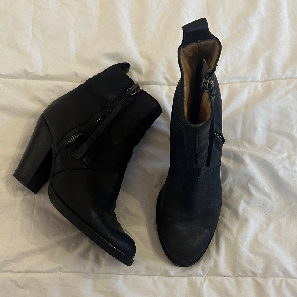 Acne studios Pistol Matte Black Leather Ankle Boot